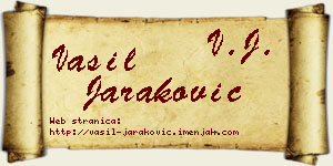 Vasil Jaraković vizit kartica